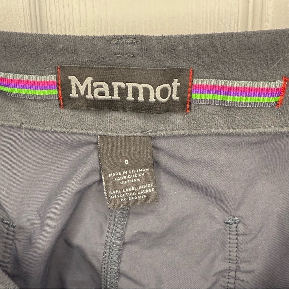 Marmot Women's Dark Gray Outdoor Hiking Shorts with Zipper Pocket Size 8 GUC - Picture 5 of 5